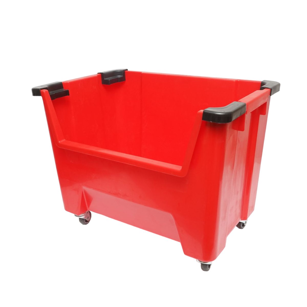 Cutie plastic depozitare cu roti 545x345x395mm rosie